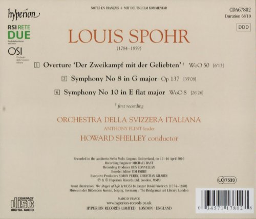 Orchestra de la Svizzera Italiana, Howard Shelley - Spohr: Symphonies Nos. 8 & 10 (2011) CD-Rip