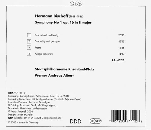 Staatsphilharmonie Rheinland-Pfalz, Werner Andreas Albert - Hermann Bischoff: Symphony No. 1 (2006) CD-Rip