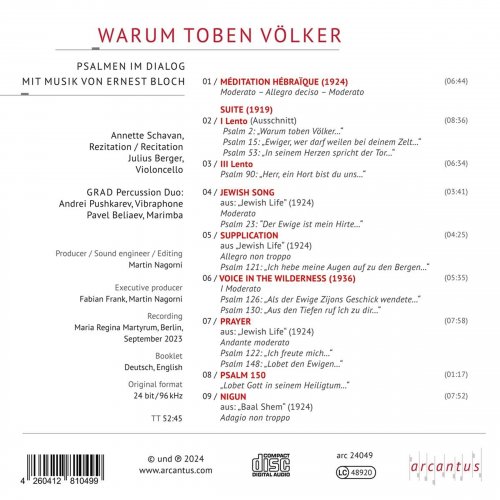 Annette Schavan, Julius Berger, GRAD Percussion Duo - Warum toben die Völker (2024) [Hi-Res]