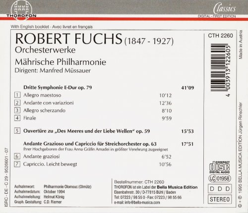 Moravian Philharmonic Orchestra, Manfred Müssauer - Robert Fuchs: Orchestral Works, Vol. 1 (1995) CD-Rip