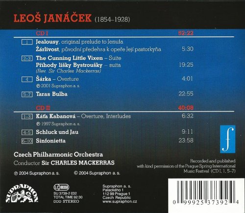 Czech Philharmonic Orchestra, Sir Charles Mackerras - Janáček: Orchestral works (2004) CD-Rip