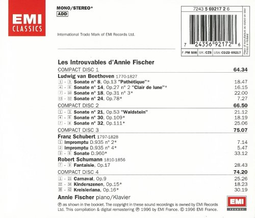 Annie Fischer - Les Introuvables d'Annie Fischer (1996) CD-Rip