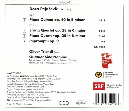 Oliver Triendl, Quatuor Sine Nomine - Dora Pejačević: Chamber Works (2012) CD-Rip