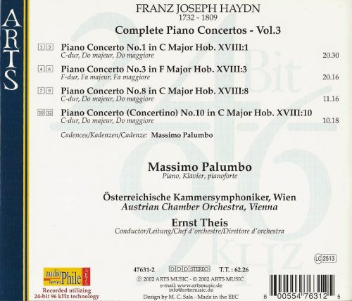 Massimo Palumbo - Haydn: Complete Piano Concertos, Vol. 3 (2002) CD-Rip