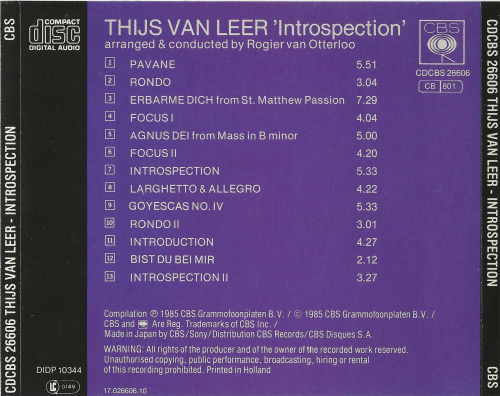 Thijs Van Leer - Introspection (1985)