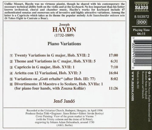 Jenö Jandó - Haydn: Piano Variations (2006) CD-Rip