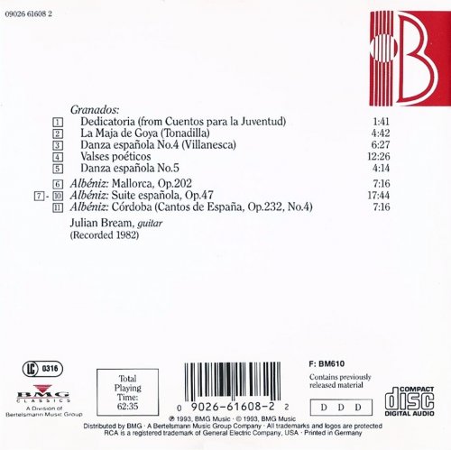 Julian Bream - Music of Spain: Granados, Albéniz (Julian Bream Edition, Vol. 25) (1993) CD-Rip