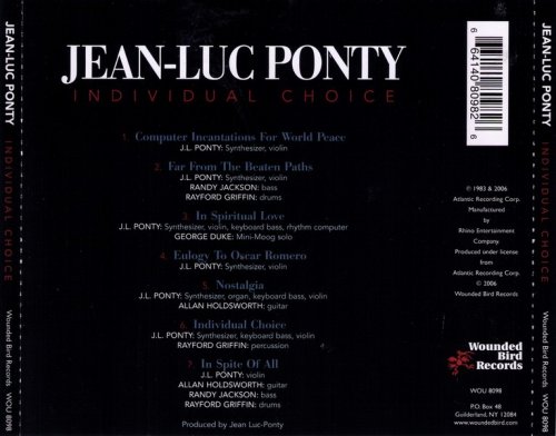 Jean-Luc Ponty - Individual Choice (1983) CD Rip