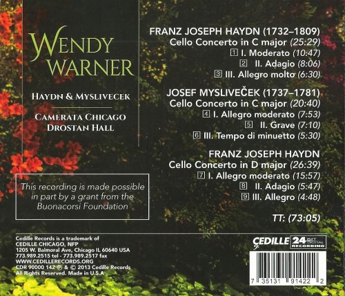 Wendy Warner - Haydn, Myslivecek: Cello Concertos (2013) CD-Rip