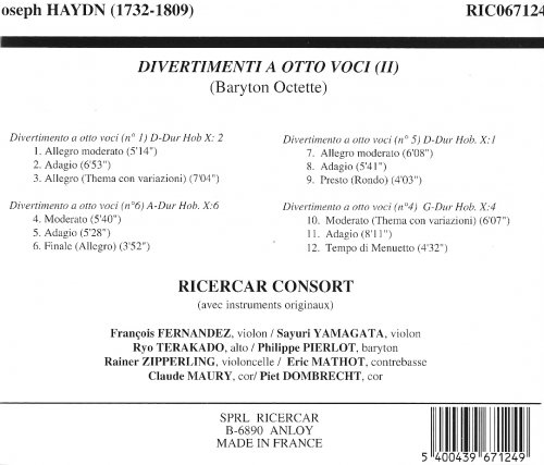 Ricercar Consort - Haydn: Divertimento a otto voci (II) (1996) CD-Rip