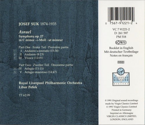 Royal Liverpool Philharmonic Orchestra, Libor Pešek - Suk: Asrael Symphony (1991) CD-Rip