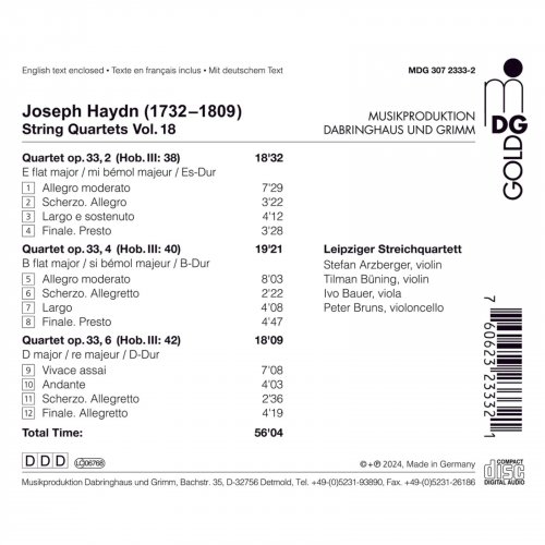 Leipziger Streichquartett - Haydn: String Quartets, Vol. 18 (2024)