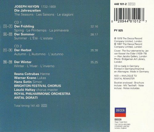 Royal Philharmonic Orchestra, Antal Doráti - Haydn: Die Jahreszeiten (1997) CD-Rip