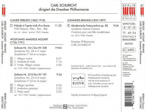 Carl Schuricht - Debussy, Mozart, Brahms: Carl Schuricht Conducts the Dresden Philharmonic (1995)