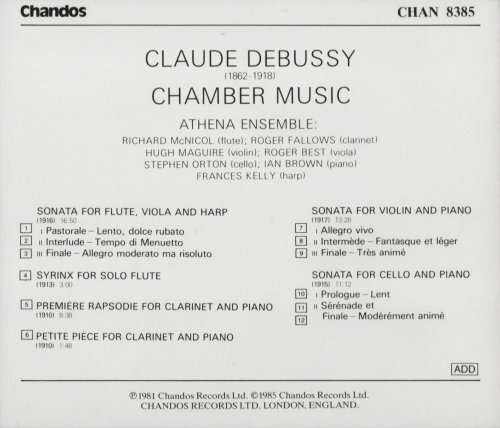 Athena Ensemble - Claude Debussy: Chamber Music (1985) CD-Rip