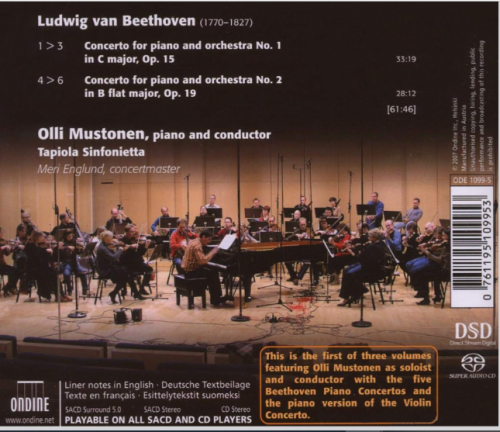 Olli Mustonen, Tapiola Sinfonietta - Beethoven: Piano Concertos Nos. 1 & 2 (2007)