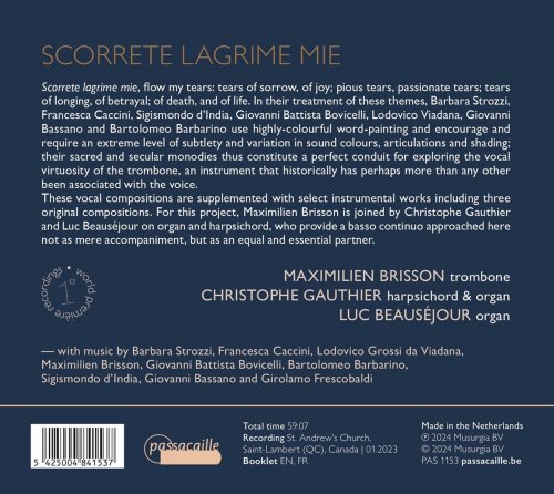 Maximilien Brisson, Christophe Gauthier, Luc Beausejour - Scorrete lagrime mie (2024) [Hi-Res]