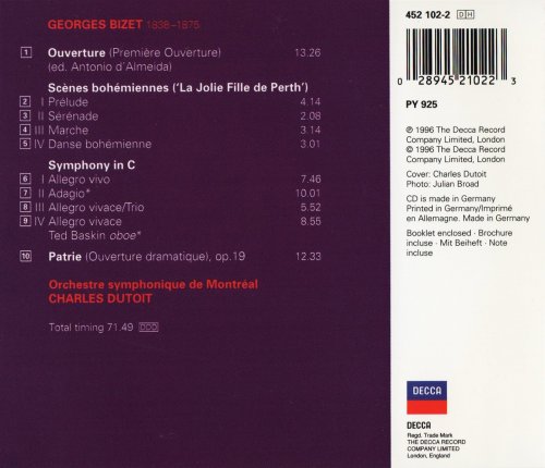 Orchestre Symphonique de Montréal, Charles Dutoit - Bizet: Symphony, La jolie fille de Perth (1996) CD-Rip