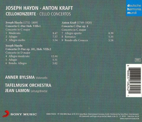 Anner Bylsma, Tafelmusik Baroque Orchestra, Jeanne Lamon - Haydn, Kraft: Cello Concertos (1990) CD-Rip