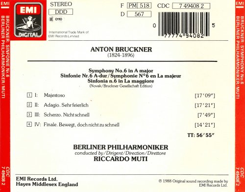 Berliner Philharmoniker, Riccardo Muti - Bruckner: Symphonie Nr. 6 (1988)