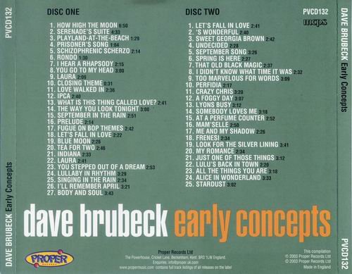 Dave Brubeck - Early Concepts (2003)