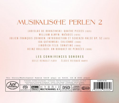 Les Connivences Sonores - Musikalische Perlen 2 - Originalwerke des 20. Jahrunderts für Flöte und Harfe (2024) [Hi-Res]