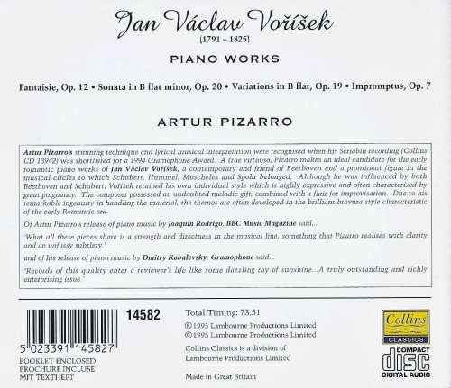 Artur Pizarro - Voříšek: Piano Works, Vol. 1 (1995) CD-Rip