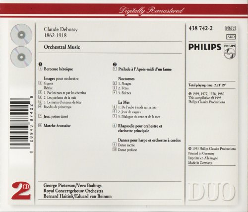 Royal Concertgebouw Orchestra, Eduard van Beinum, Bernard Haitink - Debussy: Orchestral Music (1993) CD-Rip