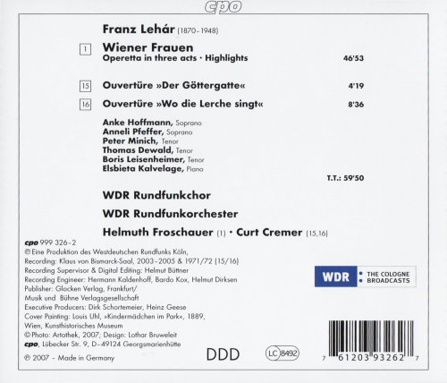 WDR Rundfunkorchester, Helmuth Froschauer - Franz Lehár: Wiener Frauen (Highlights) (2007) CD-Rip