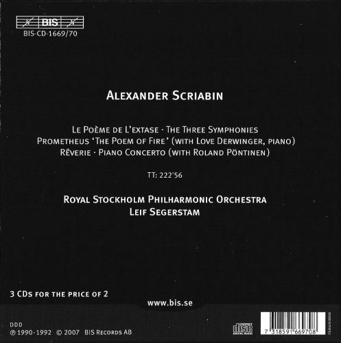 Royal Stockholm Philharmonic Orchestra, Leif Segerstam - Scriabin: Orchestral Works (2007) CD-Rip