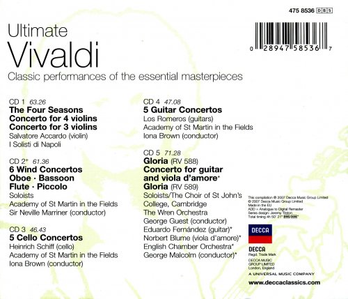 Antonio Vivaldi - Ultimate Vivaldi: The Essential Masterpieces (2007)