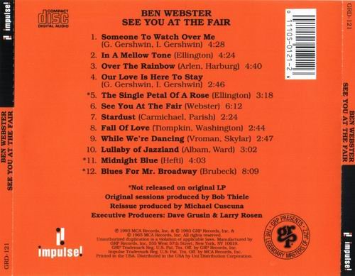 Ben Webster - See You At The Fair (1964) CD Rip