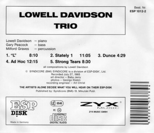 Lowell Davidson Trio - Lowell Davidson Trio (1965)