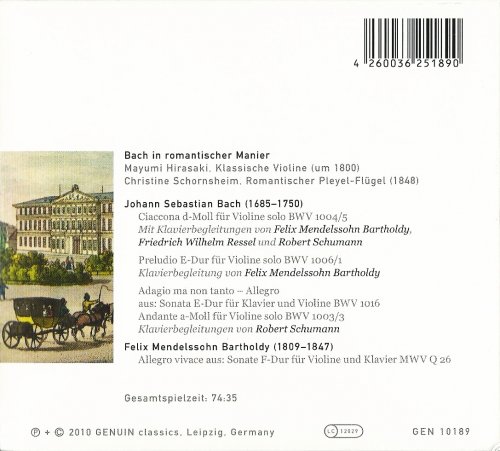 Mayumi Hirasaki, Christine Schornsheim - Bach in a romantic manner (Arrangements by Mendelssohn, Schumann, David, Ressel) (2010) CD-Rip