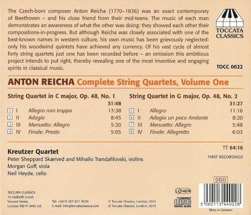 Kreutzer Quartet - Anton Reicha: Complete String Quartets, Vol. 1 (2013) CD-Rip