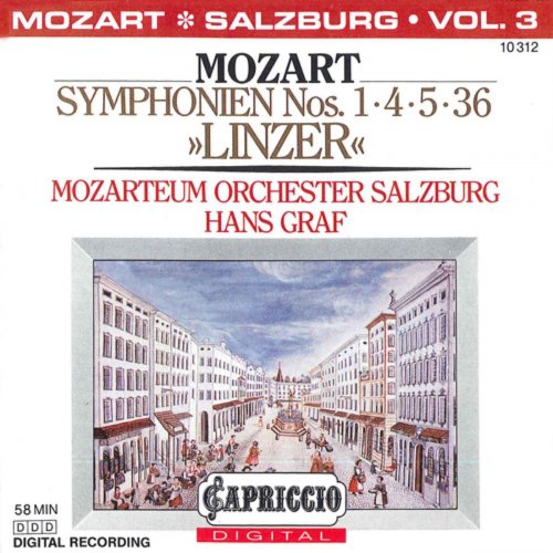 Salzburg Mozarteum Orchestra, Hans Graf - Mozart: Symphonies Nos. 1, 4, 5, 36, 'Linzer' (2010)