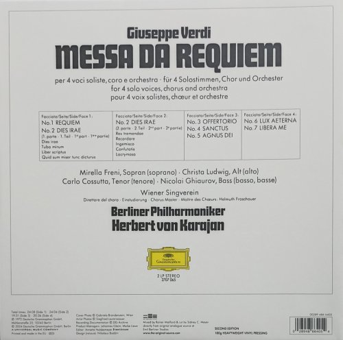 Herbert von Karajan - Verdi: Messa Da Requiem (1972) [2024 DSD] LP