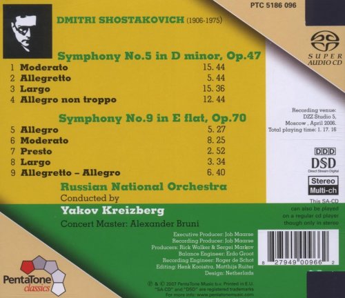 Yakov Kreizberg - Shostakovich: Symphonies Nos. 5 and 9 (2007) [SACD]