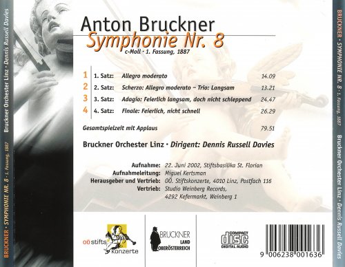 Bruckner Orchester Linz, Dennis Russell Davies - Bruckner: Symphonie Nr. 8 (1. Fassung, 1887) (2002)