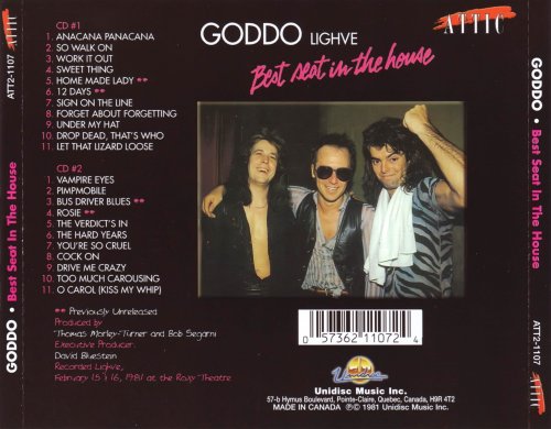 Goddo - Best Seat In The House (Lighve) (1981) CD-Rip