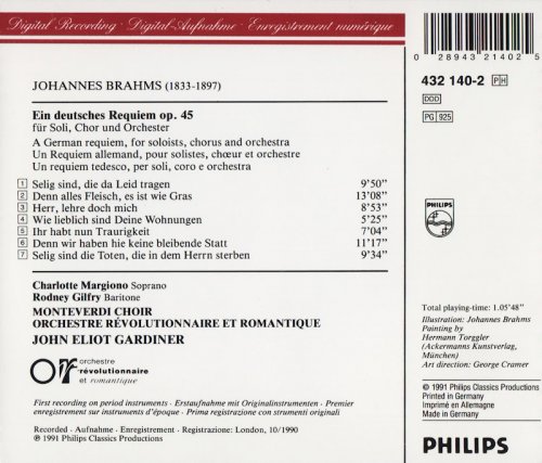 Orchestre Révolutionnaire et Romantique, John Eliot Gardiner - Brahms: Ein deutsches Requiem (1991) CD-Rip