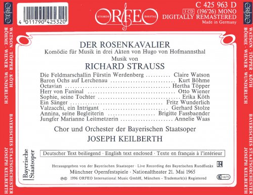 Joseph Keilberth - Strauss: Der Rosenkavalier (1965) [1996]