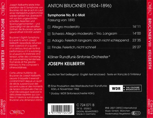 Kölner Rundfunk-Sinfonie-Orchester, Joseph Keilberth - Bruckner: Symphony No.8 (2007)