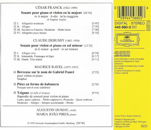 Augustin Dumay, Maria João Pires - Franck, Debussy: Violin Sonatas (1995) CD-Rip