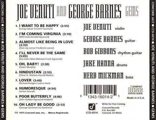 Joe Venuti And George Barnes - Gems (1975)