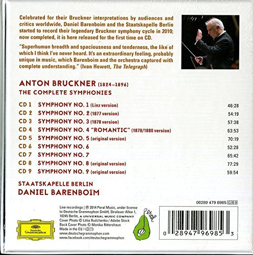 Daniel Barenboim, Staatskapelle Berlin - Anton Bruckner: The Complete Symphonies (Box Set, 9 CD) (2016)