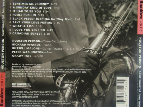 Houston Person - Sentimental Journey (2002) CD Rip