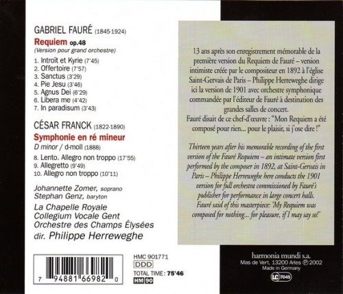 Philippe Herreweghe - Fauré: Requiem (Version 1901 pour grand orchestre) (2002) CD-Rip