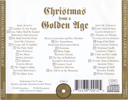 VA - Christmas from a Golden Age (2000)