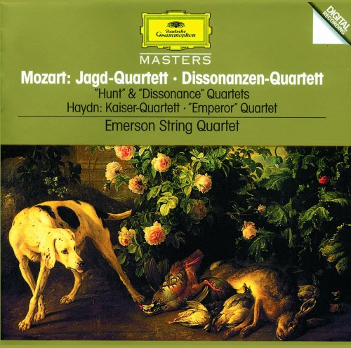 Emerson String Quartet - Mozart, W.A.: String Quartets K. 458 "Hunt"; K. 465 "Dissonance" / Haydn, J.: String Quartet, Op.76 No.3 "Emperor" (1989)